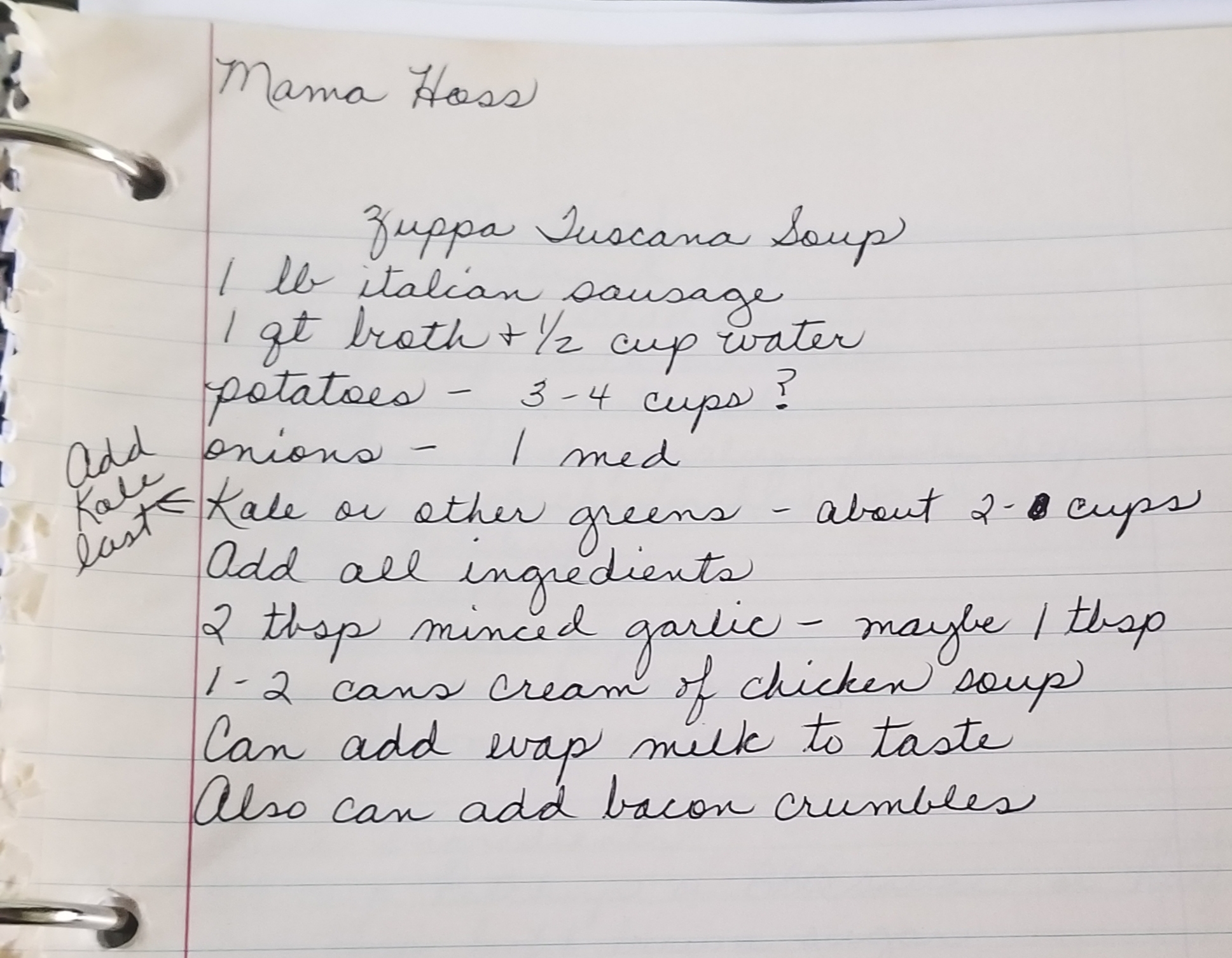 Mama Hoss Zuppa&nbsp;Soup