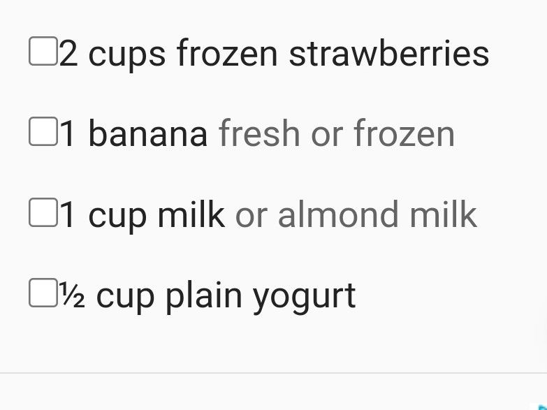 Smoothie Recipe