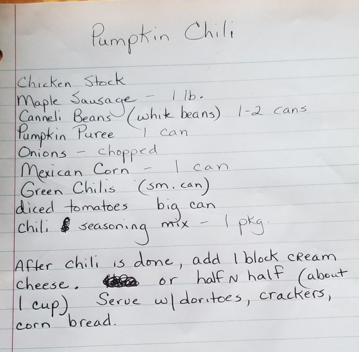 Pumpkin Chili